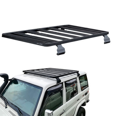 LC79 için Siyah Tozla Kaplı Çatı Taşıyıcısı 23.5kg Kapasite Evrensel 4WD Alüminyum