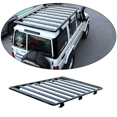 Off Road Land Cruiser LC76 Serisi 4x4 Toyota için Siyah AL6063 SS304 renkli Çatı Taşıma