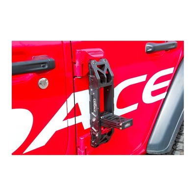 Siyah CNC İşlenmiş Araba Kapısı Adımı Jeep Wrangler JL JK Katlanabilir Sert Anodizasyon Bitirme