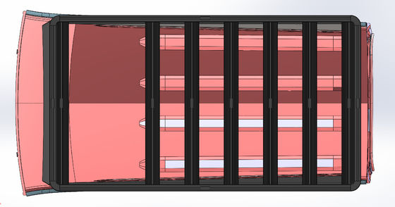 Siyah paslanmaz çelik montaj rayları ile pas dayanıklı araba çatısı raf platformu