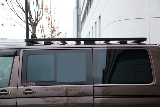 Siyah Multivan Crossbars Basket Flat Alüminyum Alaşım Platformu Volkswagen için Çatı Taşları