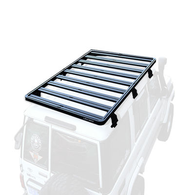 Toyota LC76 Land Cruiser Flat Roof Rack AL6063 SS304 malzemesi ve Çukur Montajları ile