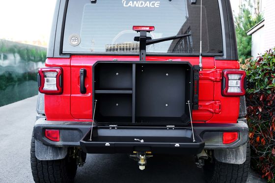 6063 Alüminyum Jeep Wrangler JL JK Arazi dışı depolama için Tail Gate Depolama Kutusu