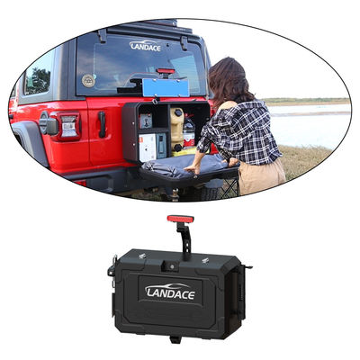 6063 Alüminyum Jeep Wrangler JL JK Arazi dışı depolama için Tail Gate Depolama Kutusu
