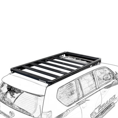2270*1300*55Mm Siyah Powerder kaplı Çatı Taşıma Çanta Çanta Çarkı Platformu Toyota LC300 için