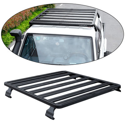 LC79 için Siyah Tozla Kaplı Çatı Taşıyıcısı 23.5kg Kapasite Evrensel 4WD Alüminyum