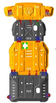 Koruma Paslanmaz Çelik Sürüş Plakası Off Road Car 2011-2019 Motor Sürüş Plakası