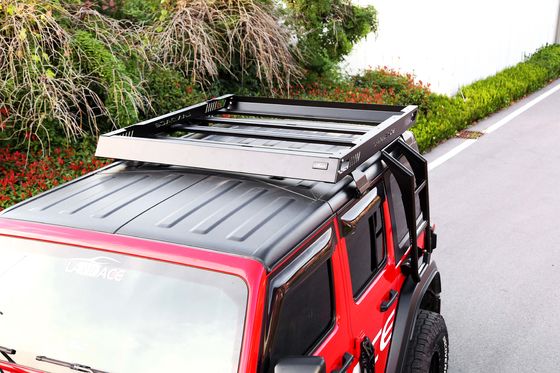 Yüksek Siyah Toz Kaplı Alüminyum Alaşım Çatı Kargo Taşıyıcı Sepeti Jeep Wrangler için
