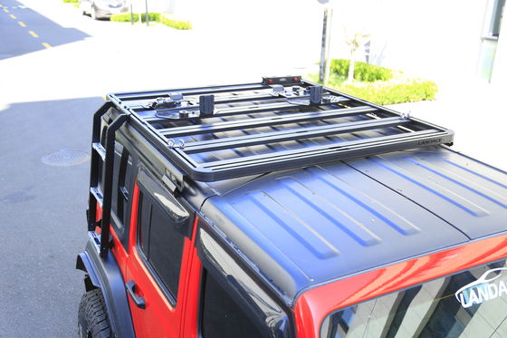 Siyah Evrensel Alüminyum Çatı tırmanış merdiveni Offroad Araç için Jeep Wrangler 4X4