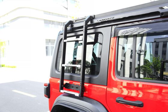 Siyah Evrensel Alüminyum Çatı tırmanış merdiveni Offroad Araç için Jeep Wrangler 4X4