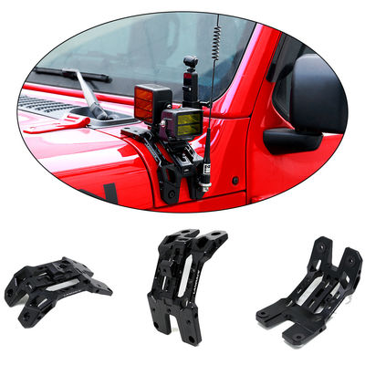 2018-2019 Jeep Wrangler JL Alüminyum Kapuk Montaj Kamera Sahibi LED Işıkla Tasarlanmış