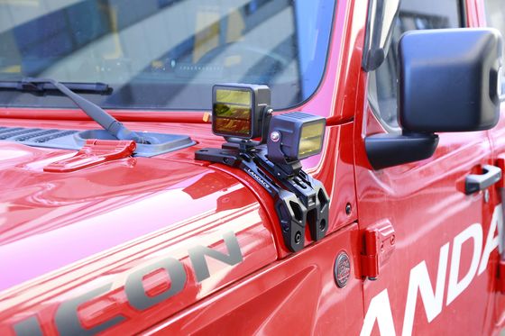 Siyah Hard Anodizing A-Pillar Light Bar Kapak Montajı ve Jeep JL için Go Pro Mount Bracket