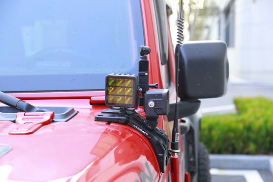 Siyah Hard Anodizing A-Pillar Light Bar Kapak Montajı ve Jeep JL için Go Pro Mount Bracket