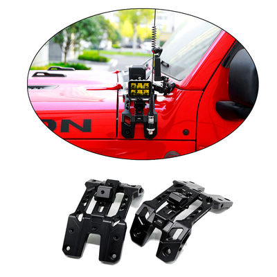 Jeep JL Alüminyum Alaşımı için Pas Dayanıklı Araç Ön Camı Nokta Işık Montaj Brackets