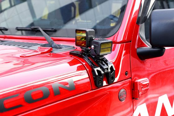 Jeep JL Alüminyum Alaşımı için Pas Dayanıklı Araç Ön Camı Nokta Işık Montaj Brackets