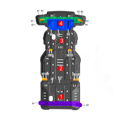 Evrensel Montaj Otomobil Parçaları 4x4 Aksesuarları Motor Kapak Ram 1500 Skid Plate Gri