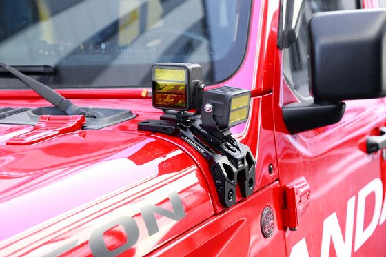 Jeep JL Siyah Jeep Alüminyum Alaşım LED Sürüş Işık Bracket Bir Sütun Montaj Bracket