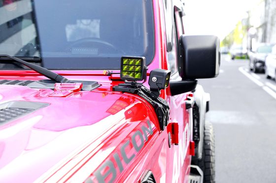 Jeep JL Siyah Jeep Alüminyum Alaşım LED Sürüş Işık Bracket Bir Sütun Montaj Bracket