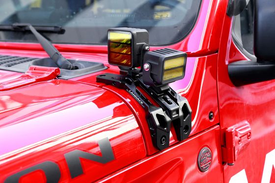 Jeep JL Siyah Jeep Alüminyum Alaşım LED Sürüş Işık Bracket Bir Sütun Montaj Bracket