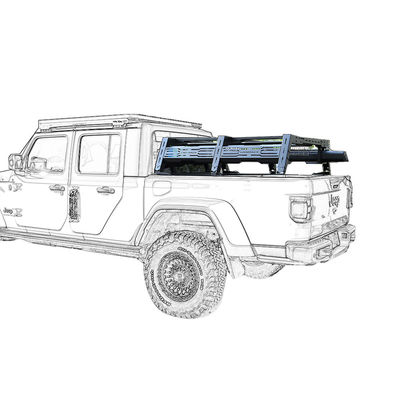 Alüminyum Alaşım Jeep Gladiator Merdiven Rack OEM Kamyon Topper Rack