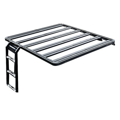 Black Ladder Komutan için araba rafları Jeep Wrangler Aksesuarları Direct'ten çatı rafı
