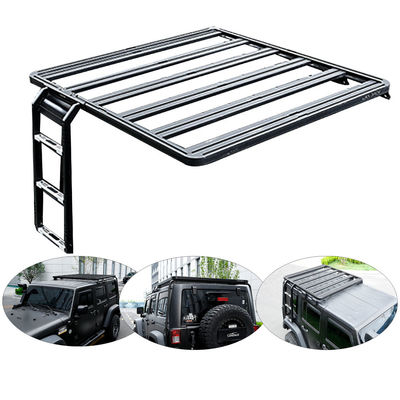 Black Ladder Komutan için araba rafları Jeep Wrangler Aksesuarları Direct'ten çatı rafı