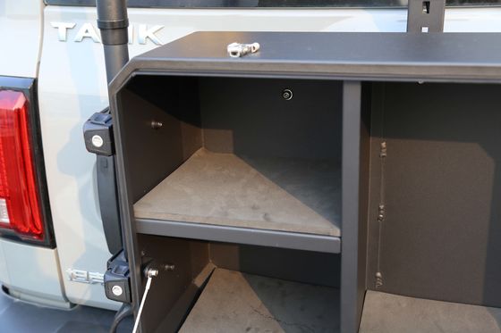 Off-Road Yeni Tasarım Güç Kaplama Wrangler Arka Kapı Dış Depolama Kutusu Tank 300 BJ40 Wrangler JL JK Tank 300 BJ40