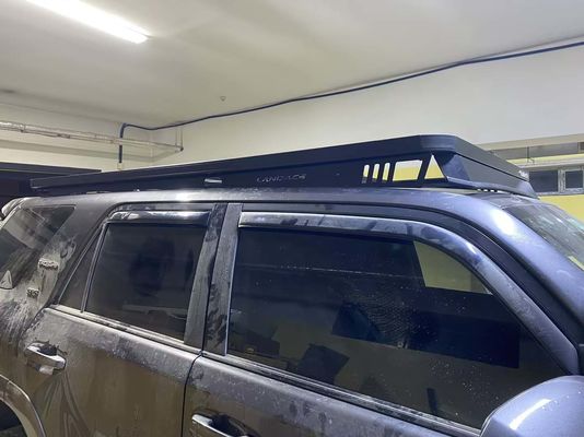 2270*1300*55mm Siyah Alüminyum Alaşım Çatı Platformu Toyota 4Runner için taşıyıcı raf kapağı