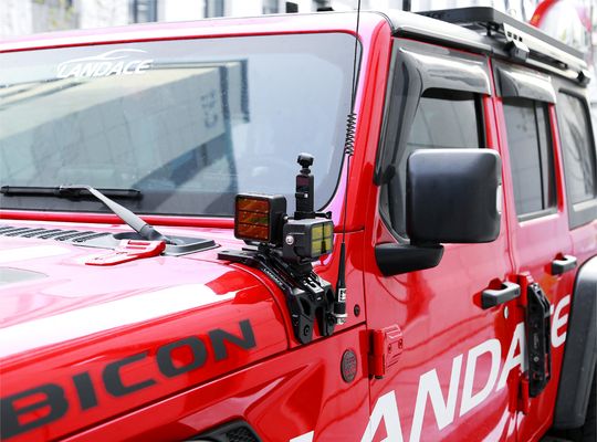 Wrangler Off-Road High- CNC İşletilmiş Tasarımlı Gümüş Işık Montaj Brackets