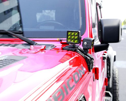 4x4 Araç Dış Aksesuarları Jeep Wrangler için CNC İşlenmiş Işık Montaj Brackets