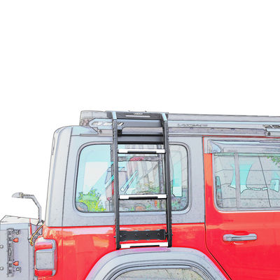 18-23 Wrangler Rubicon Jeep Çatı Yan tırmanışçılar Merdiven Offroad Çelik tırmanış merdiven
