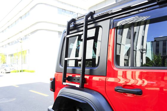 2018- WranglerJK WranglerJL Rubicon Jeep için CNC İşlenmiş Siyah Katlanabilir Yan Merdiven