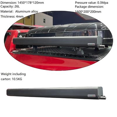 26L 30L Siyah Basınçlı Su Tankı Alıcı Kamyon Yatak Rack Çöp Gösterici Çatı Rack