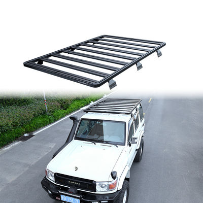 Off Road Land Cruiser LC76 Serisi 4x4 Toyota için Siyah AL6063 SS304 renkli Çatı Taşıma