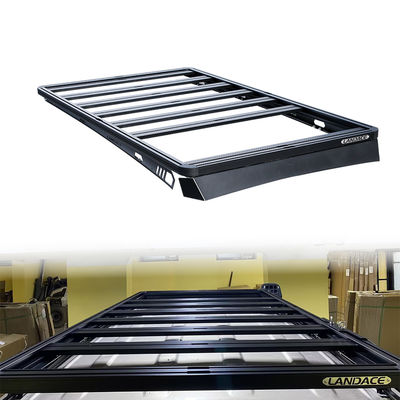 İşlem Lazer Kesme Siyah Alüminyum Çatı sepet 4Runner Araba Top Kargo Taşıyıcı