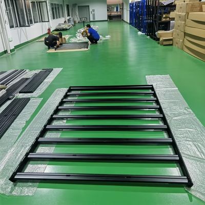 Özel Van Parçaları Camper Van Çatı Rack Platformu açık hava kamp etkinlikleri için siyah