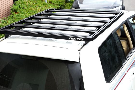 1500*1380*44mm Siyah Araç Parçaları Alüminyum Çatı Taşıyıcı Platformu Toyota LC200 için Araba Çatı Taşıyıcıları Kısa