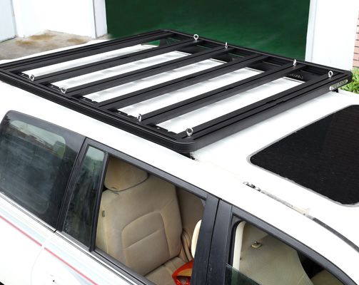 1500*1380*44mm Siyah Araç Parçaları Alüminyum Çatı Taşıyıcı Platformu Toyota LC200 için Araba Çatı Taşıyıcıları Kısa