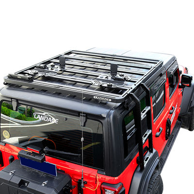 18-23 Wrangler Rubicon Jeep Çatı Merdiveni, kara renkte ve toz kaplamalı yüzey finişi ile