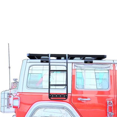 Jeep WranglerJL Çatı Taşıyıcısı için Şık ve Fonksiyonel Siyah Paslanmaz Çelik Yan Merdiven