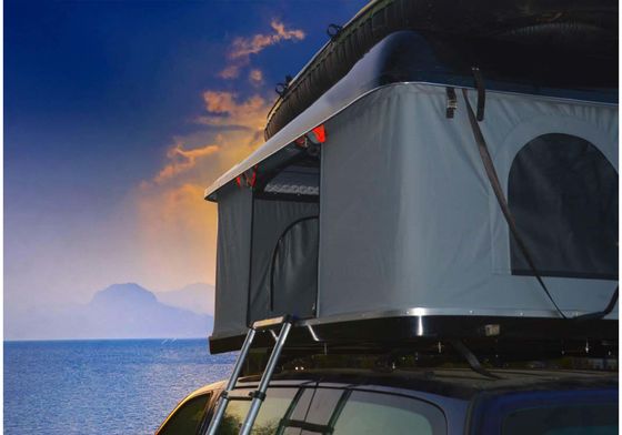 Su geçirmez polyester malzemesi ve düz braketli sert kabuklu çatı üst çadırı