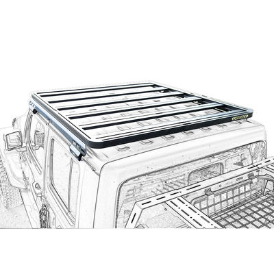 Çatı Montajı Wrangler 2010-2018 için 4X4 Off-road Çelik Rack SUS304 Alüminyum Alaşım 6063-T6