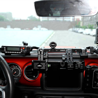 Jeep Wrangler JK için sert anodizasyon yüzeyi evrensel araba mıknatısı cep telefonu tutucusu seti