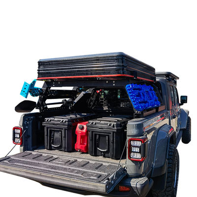 Araba Çadırı Çok fonksiyonel Tub Rack 4x4 Çatı Üstü için Düzenlenebilir ve Siyah Toz Kaplama
