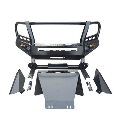 NP300 Black Winch Bull Bar Ön Tampon Arka Tampon Nissan Navara için Lastik Taşıyıcıyla