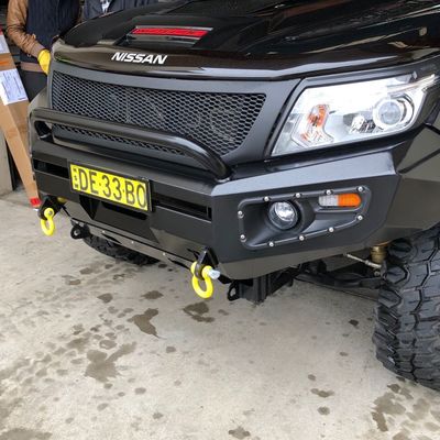 2009 Yılı 4X4 Aksesuarları Tampon Plakası Vinc Bull Bar Nissan Navara için Ön Araba Tampon Plakası