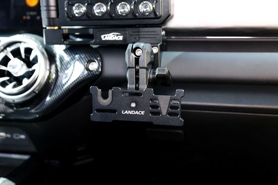 Kırmızı Off-road Araç Aksesuarları Evrensel Alüminyum Alaşım Merkezi Konsolu Araç Radyo İstasyonu Değiştirici Paneli