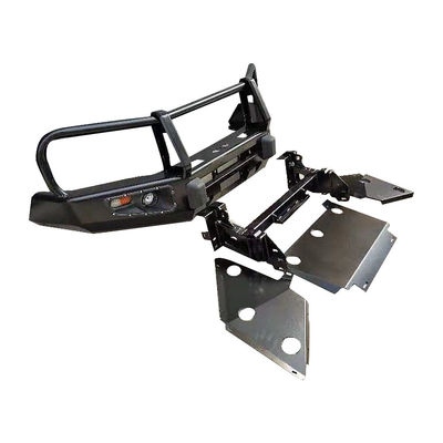 Off Road Winch Bull Bar LED ışığı ve montaj tepsisi ile ön tampon plağı Toyota Tocama