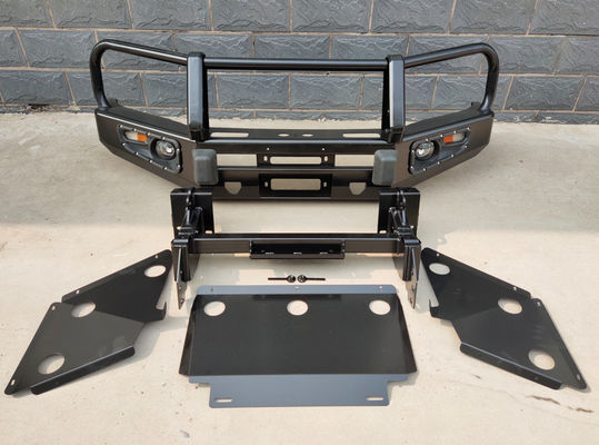 Off Road Winch Bull Bar LED ışığı ve montaj tepsisi ile ön tampon plağı Toyota Tocama