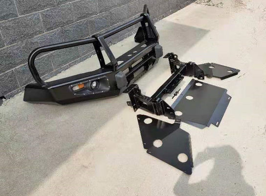 Off Road Winch Bull Bar LED ışığı ve montaj tepsisi ile ön tampon plağı Toyota Tocama